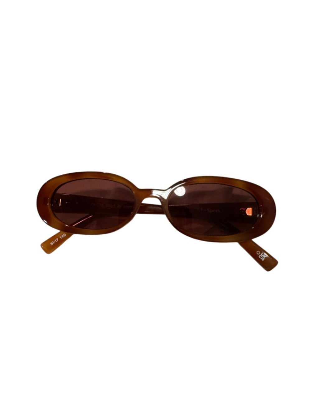 Le Specs Brown Oval Sunglasses